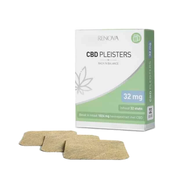 Box of Renova CBD patches 32 mg